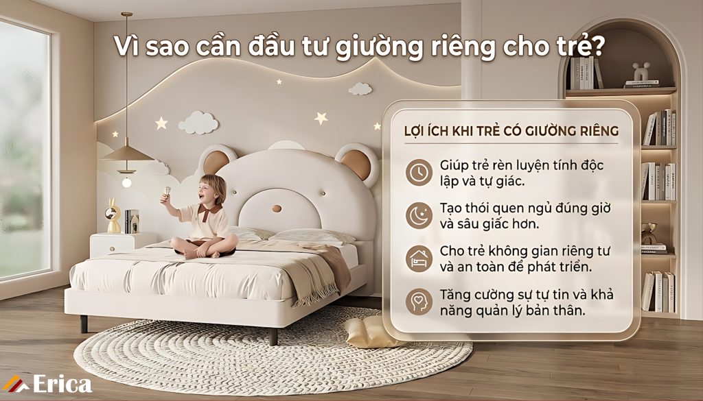 Vì sao cần đầu tư giường riêng cho trẻ