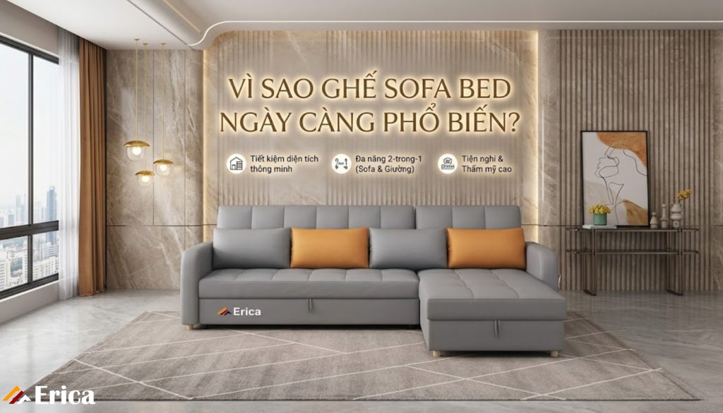 Vì sao ghế sofa bed ngày càng phổ biến?