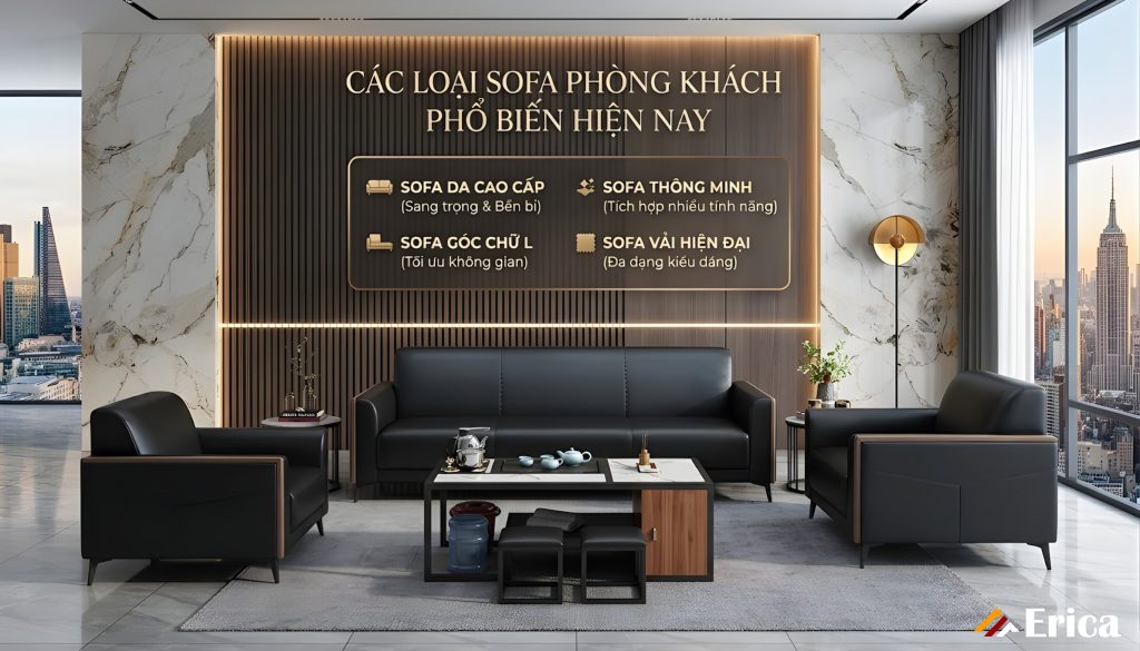 Các loại ghế sofa phổ biến