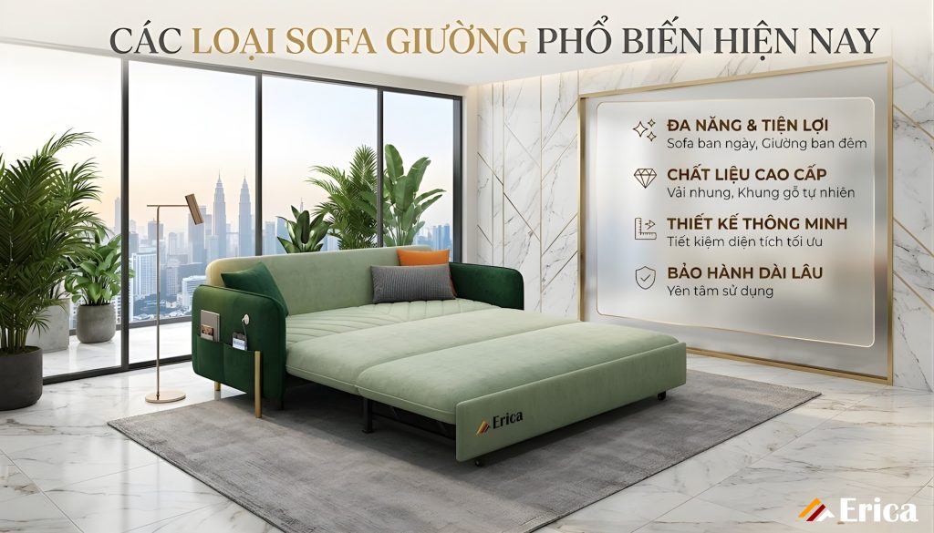 Các loại sofa giường hiện nay
