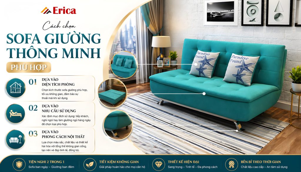 Cách chọn sofa giường phù hợp