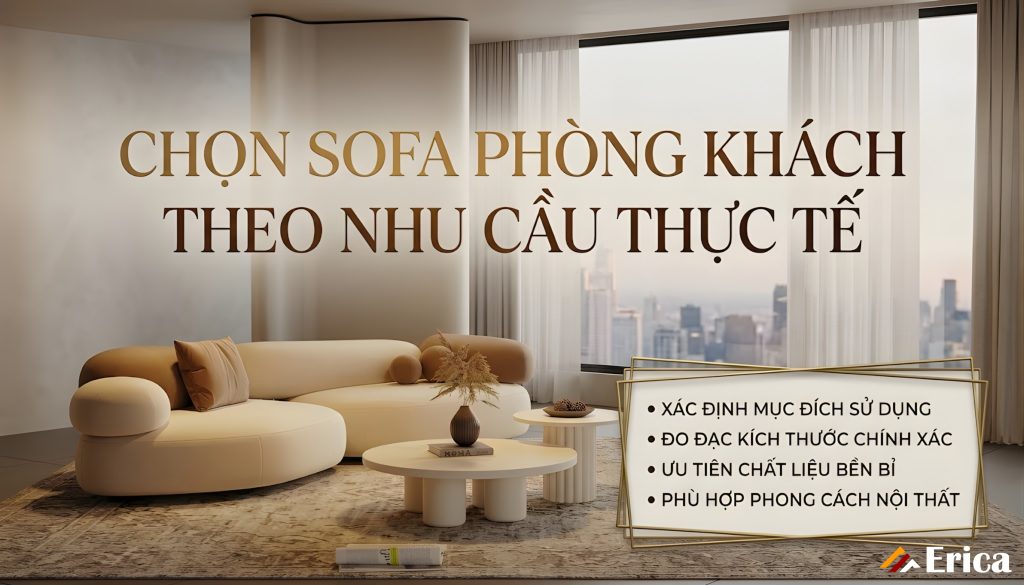 Chọn sofa phòng khách theo nhu cầu