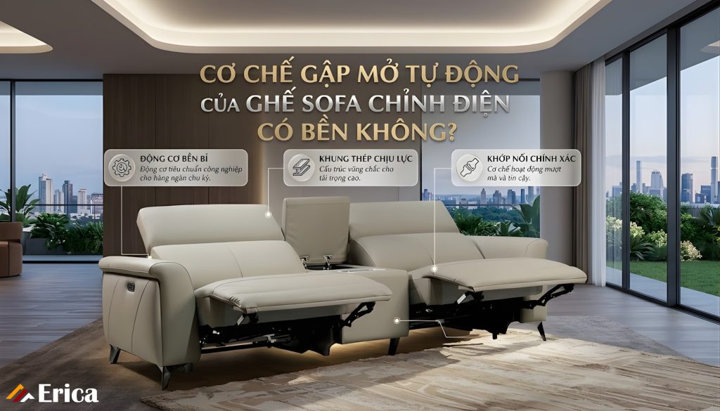 Cơ chế gập mở của sofa chỉnh điện có bền không?