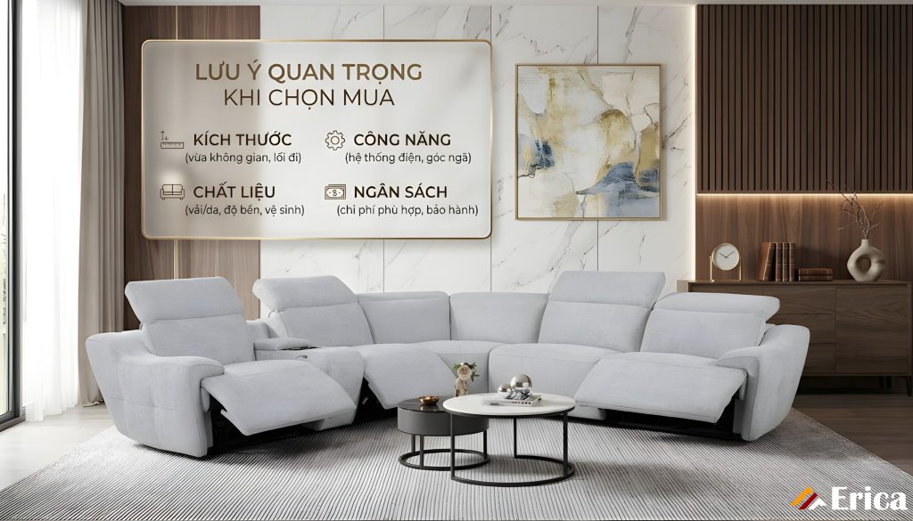 Lưu ý quan trọng khi chọn mua sofa