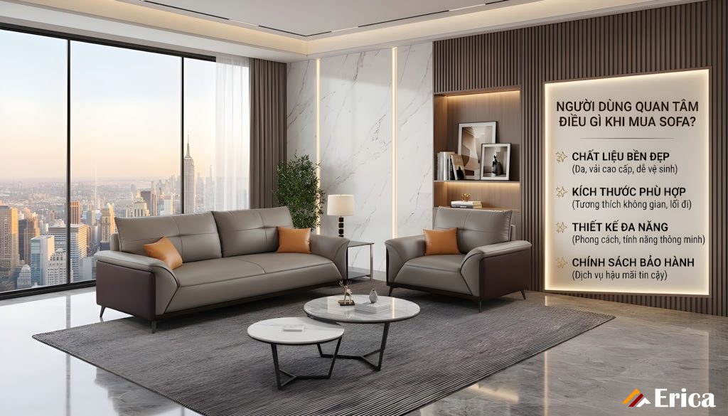 Nên quan tâm điều gì khi mua sofa?