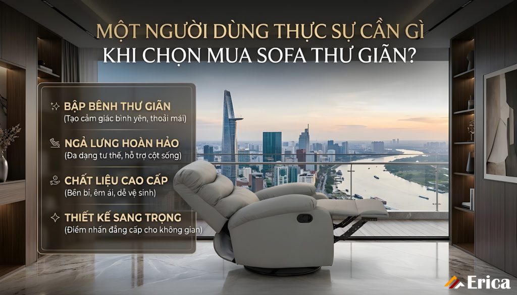 Người dùng cần lưu ý khi mua sofa bập bênh thư giãn