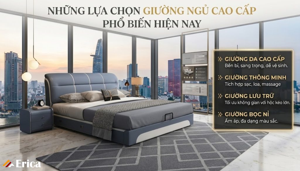 Những lựa chọn giường ngủ cao cấp