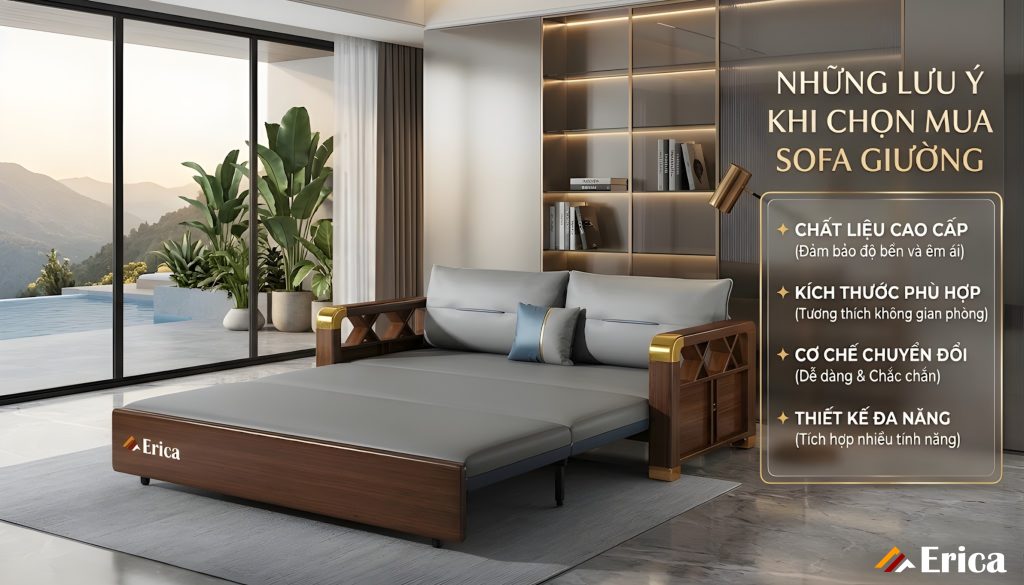 Những lưu ý khi mua sofa giường thông minh