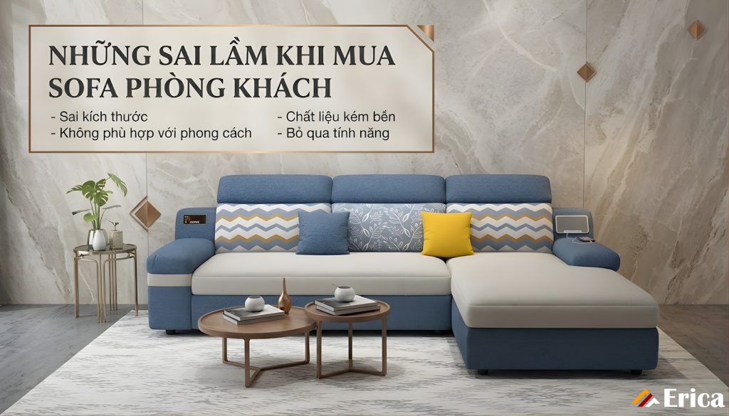 Những sai lầm khi mua sofa phòng khách?