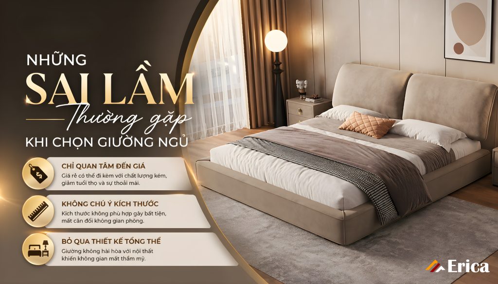 Những sai lầm thường gặp khi chọn giường ngủ
