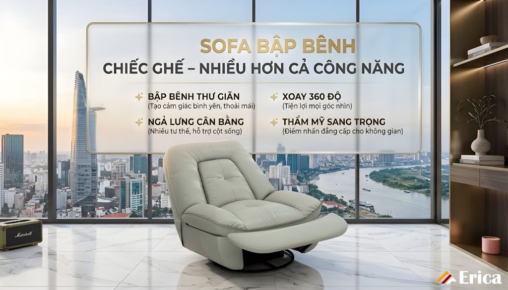 Ghế sofa bập bênh thư giãn chiếc ghế có nhiều công năng