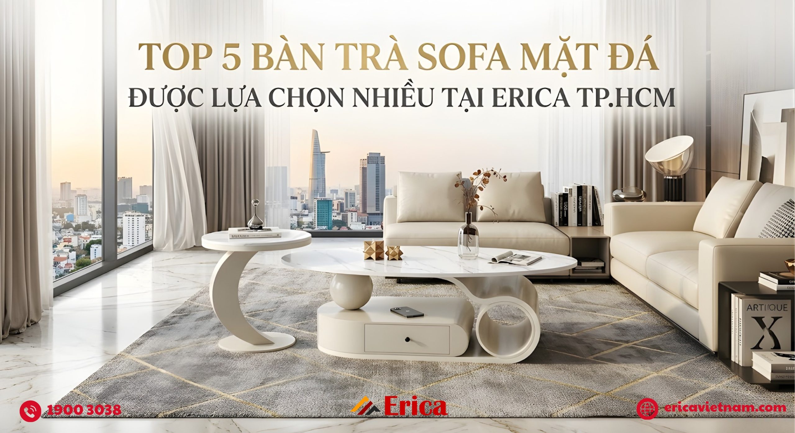 Top 5 bàn trà sofa được lựa chọn nhiều tại Erica