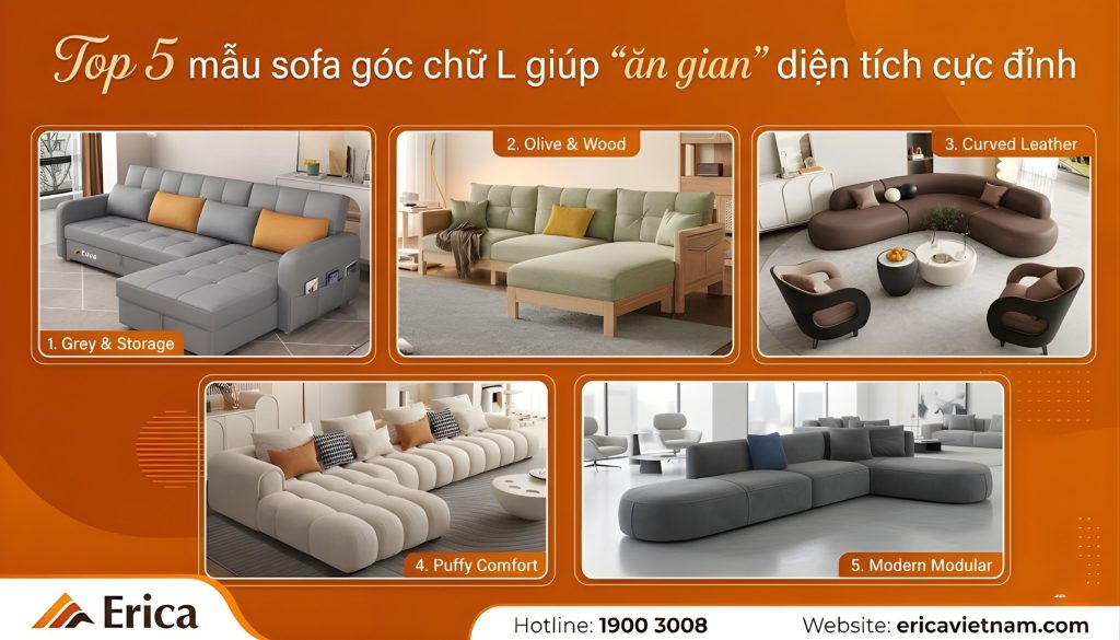Top 5 sofa góc L