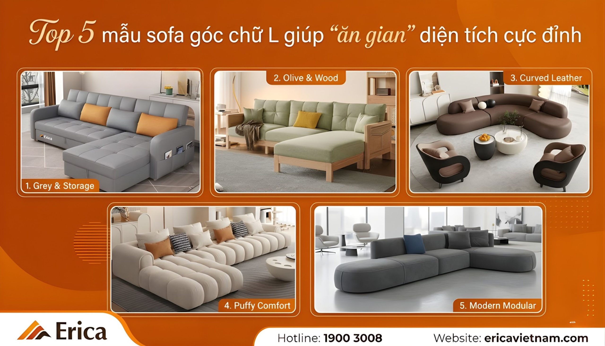 Top 5 sofa góc L