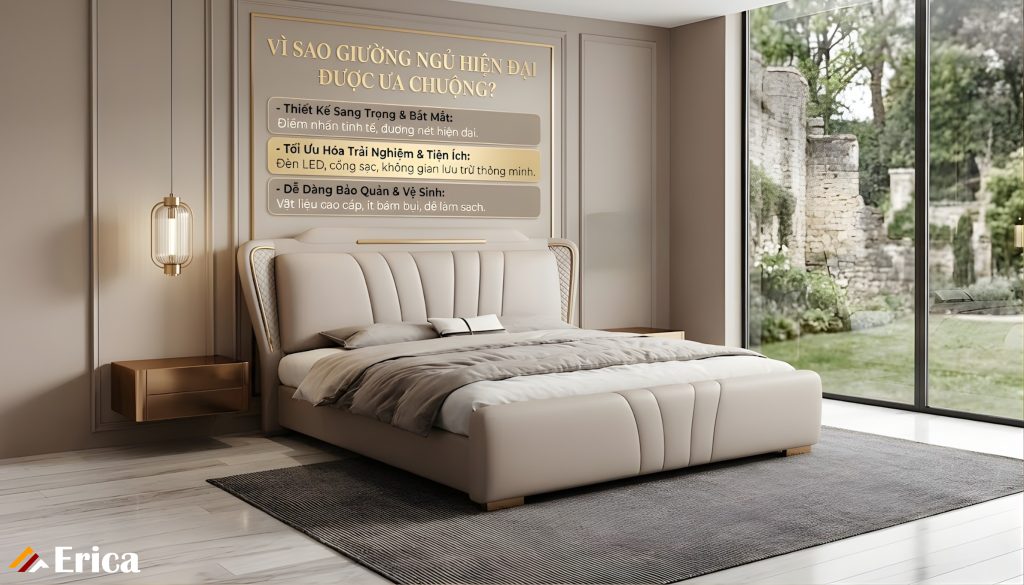 Vì sao giường ngủ hiện đại được ưa chuộng?
