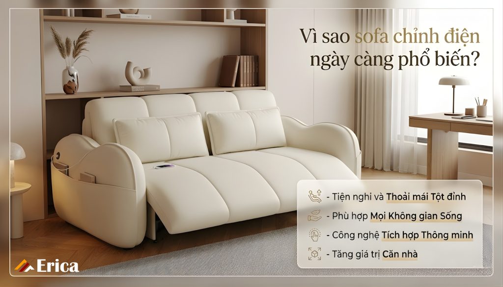 Vì sao sofa chỉnh điện ngày càng phổ biến?