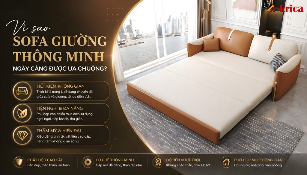 Vì sao sofa giường được ưa chuộng?
