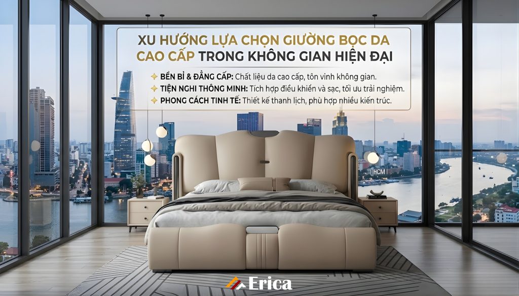Xu hướng chọn giường ngủ bọc da hiện nay