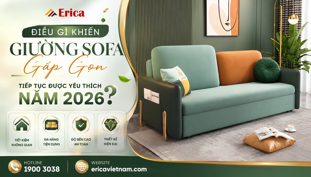 Điều gì khiến giường sofa gấp gọn được yêu thích?