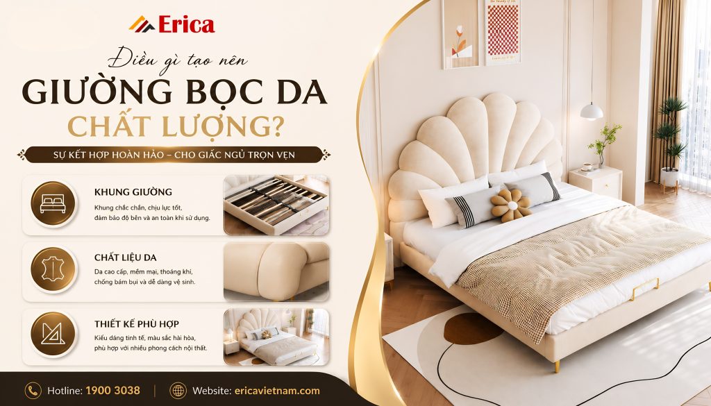 Điều gì tạo nên giường bọc da chất lượng 