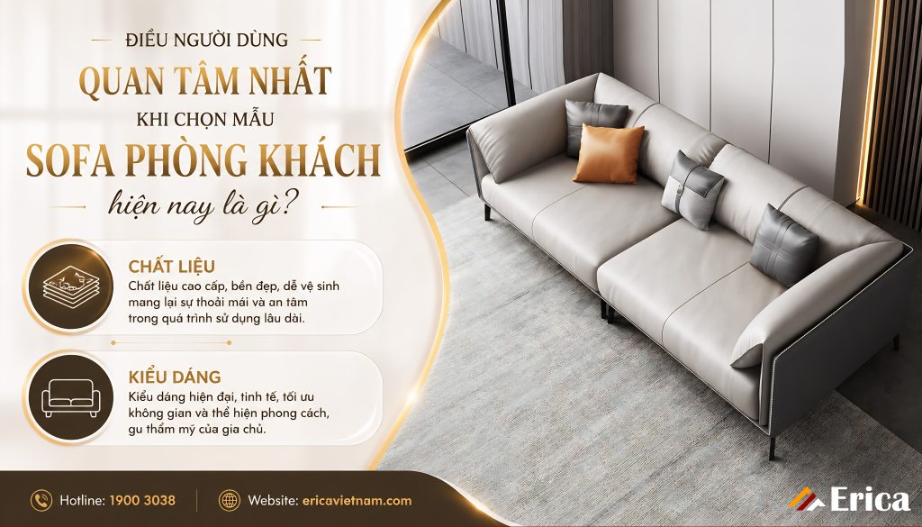 Điều người dùng quan tâm khi chọn sofa
