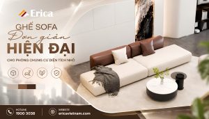 Ghế sofa đơn giản hiện đại cho phòng khách chung cư diện tích nhỏ