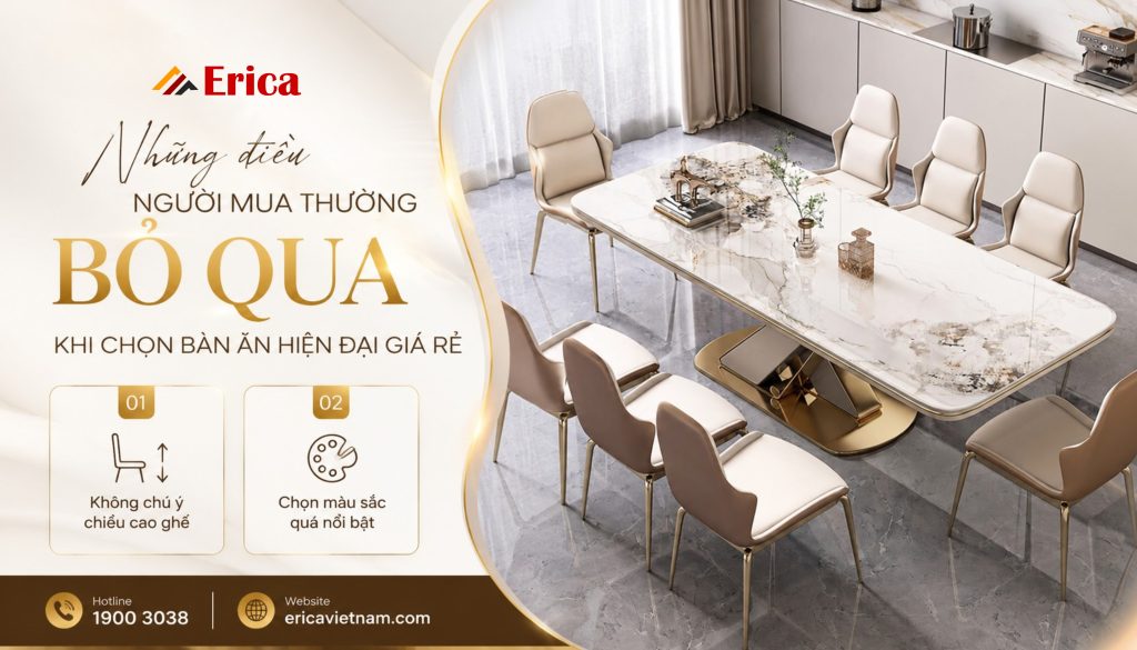 Những điều người mua thường bỏ qua khi chọn mua bàn ăn