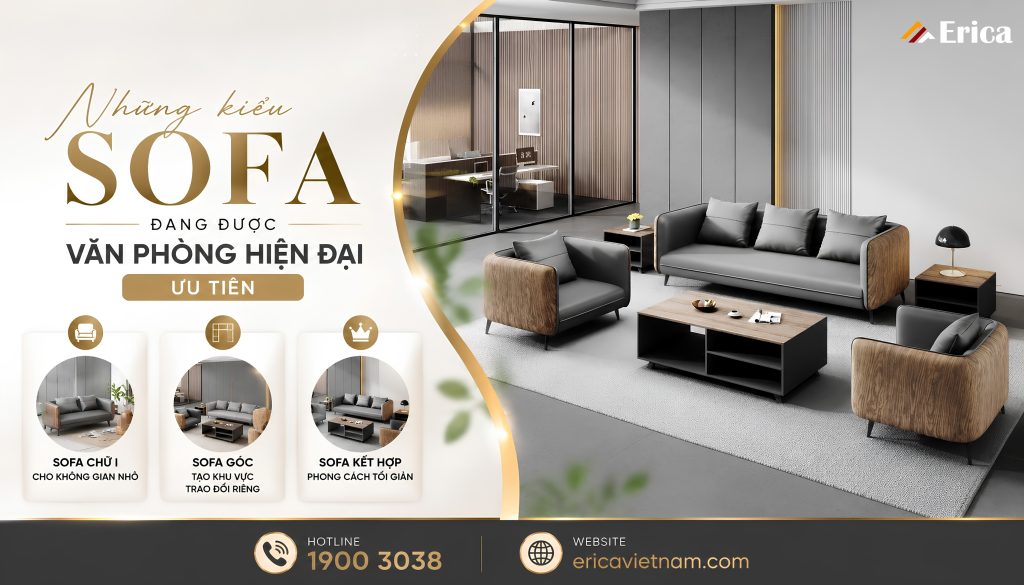 Những kiểu sofa đang được văn phòng hiện đại ưu tiên 