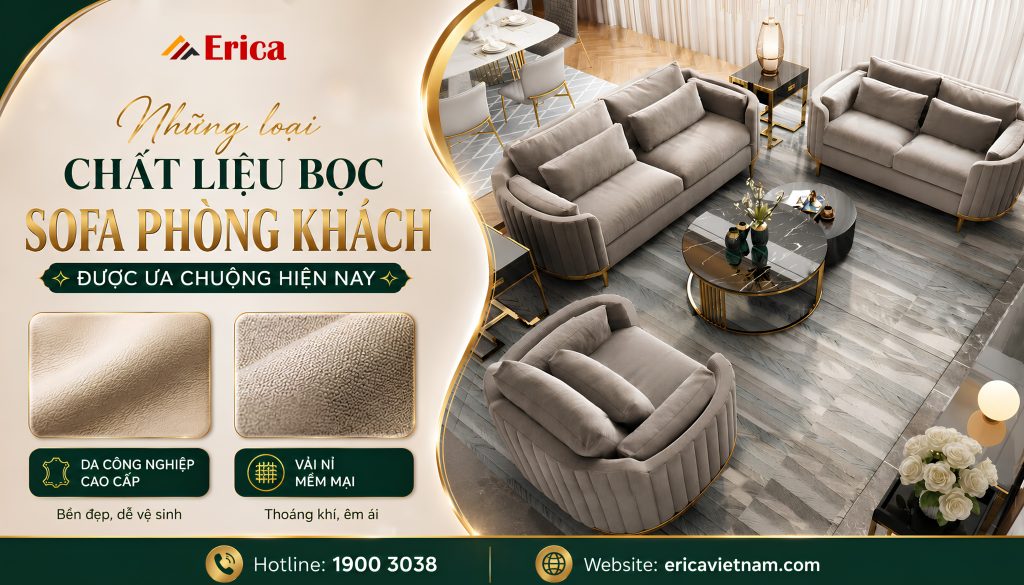 Những loại chất liệu bọc sofa được ưa chuộng