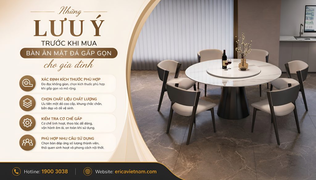 Những lưu ý trước khi mua bàn ăn cho gia đình