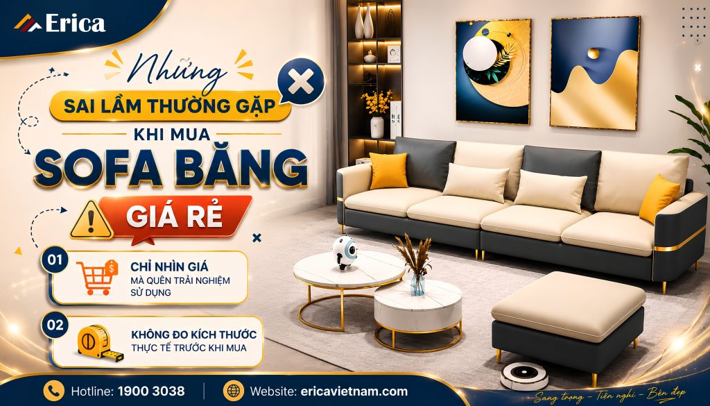 Những sai lầm thường gặp khi mua sofa