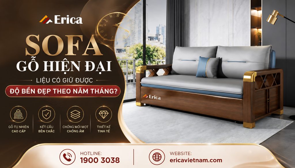 Sofa gỗ hiện đại có giữ được độ bền lâu dài