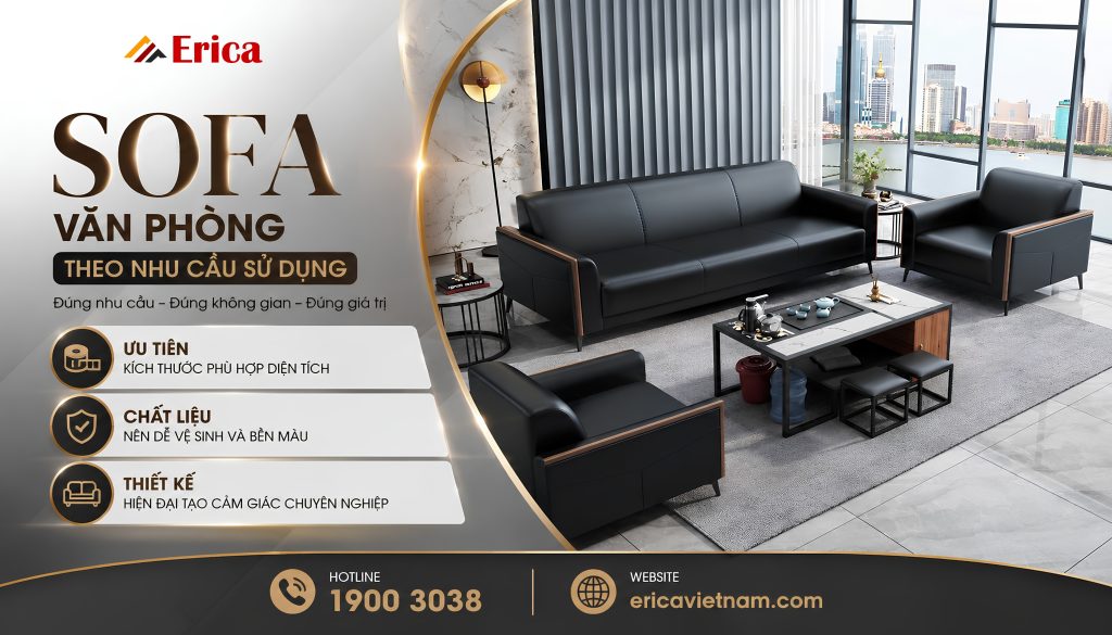 Sofa văn phòng theo nhu cầu sử dụng