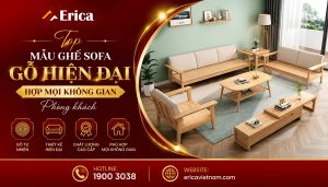 Top mẫu ghế sofa gỗ hiện đại hợp không gian phòng khách