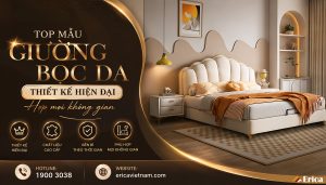 Top mẫu giường bọc da thiết kế hiện đại hợp mọi không gian