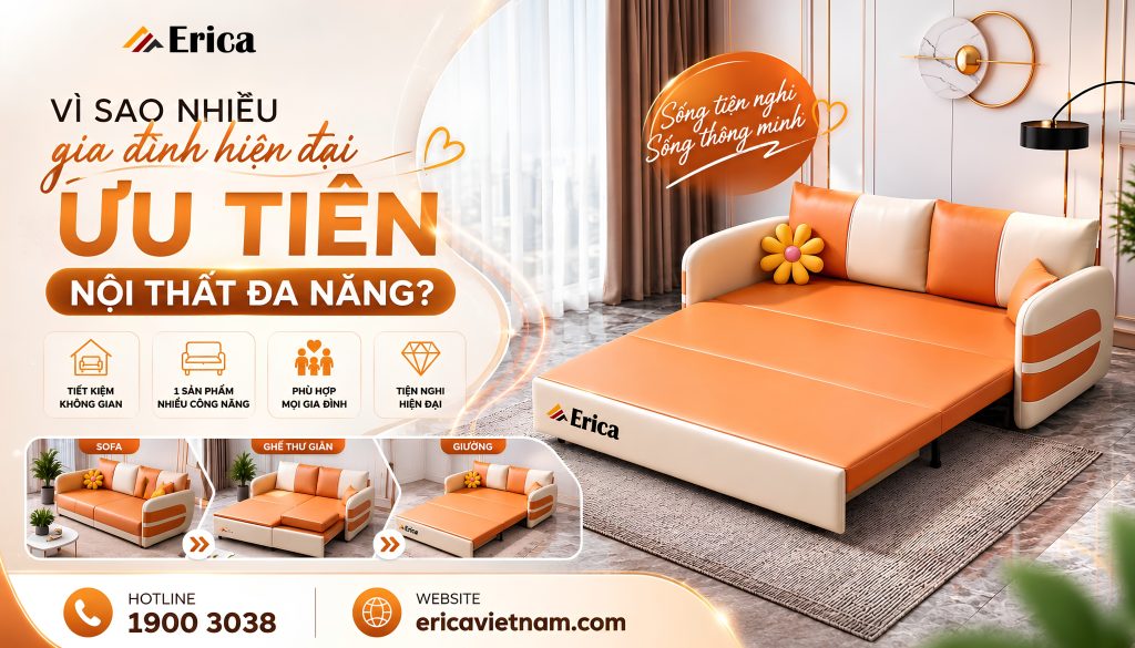 Vì sao nhiều gia đình hiện đại ưu tiên nội thất đa năng?
