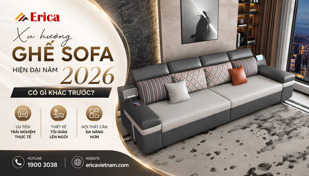 Xu hướng ghế sofa năm 2026 có gì khác trước?