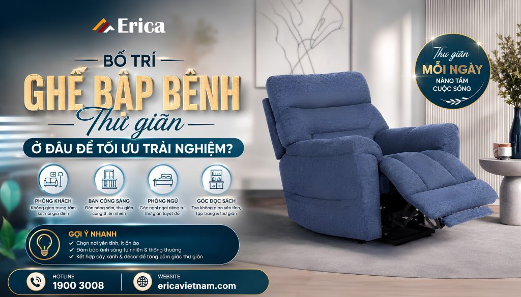 Bố trí ghế ở đâu giúp tối ưu không gian