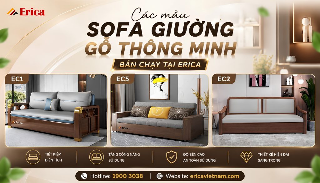 Các mẫu sofa giường bán chạy tại Erica 