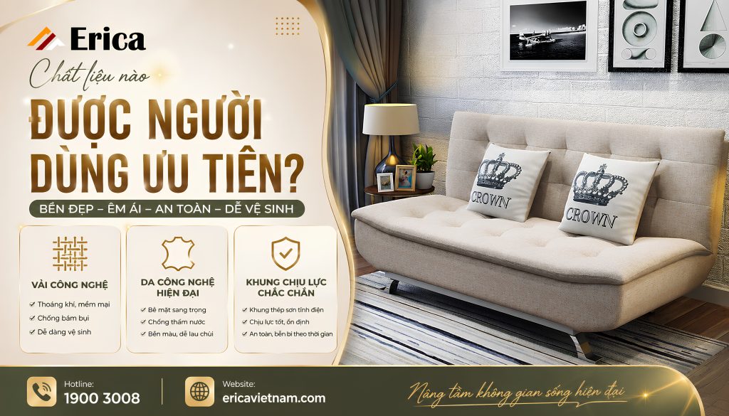 Chất liệu sofa nào được người dùng ưu tiên