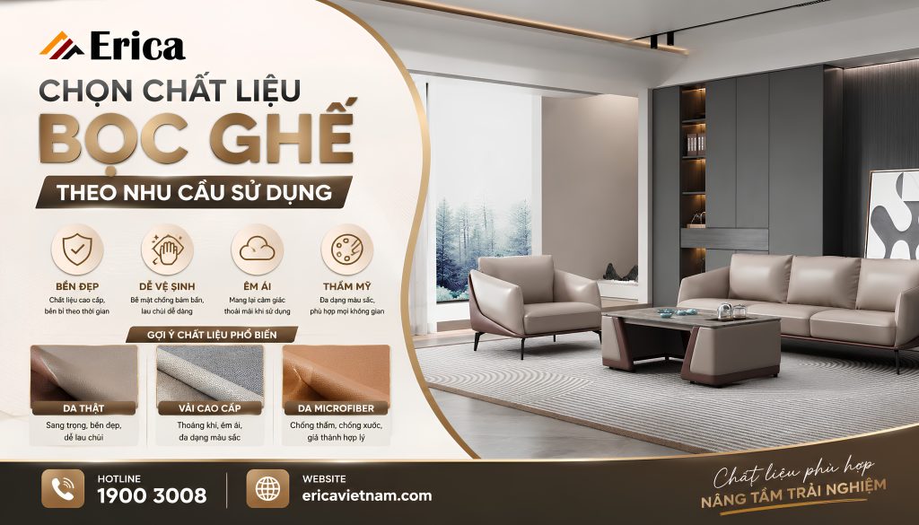 Chọn chất liệu bọc ghế theo nhu cầu sử dụng