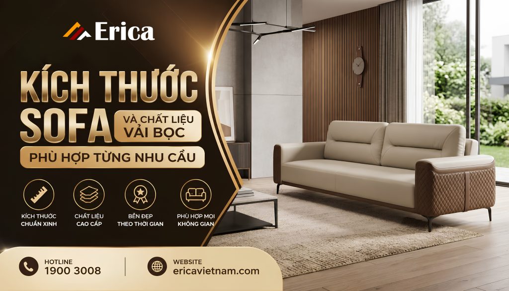 Chọn kích thước sofa và chất liệu vải bọc phù hợp từng nhu cầu