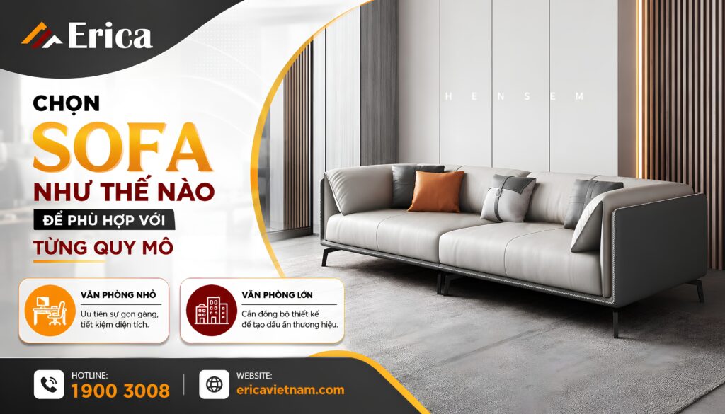 Chọn sofa thế nào để phù hợp với quy mô văn phòng
