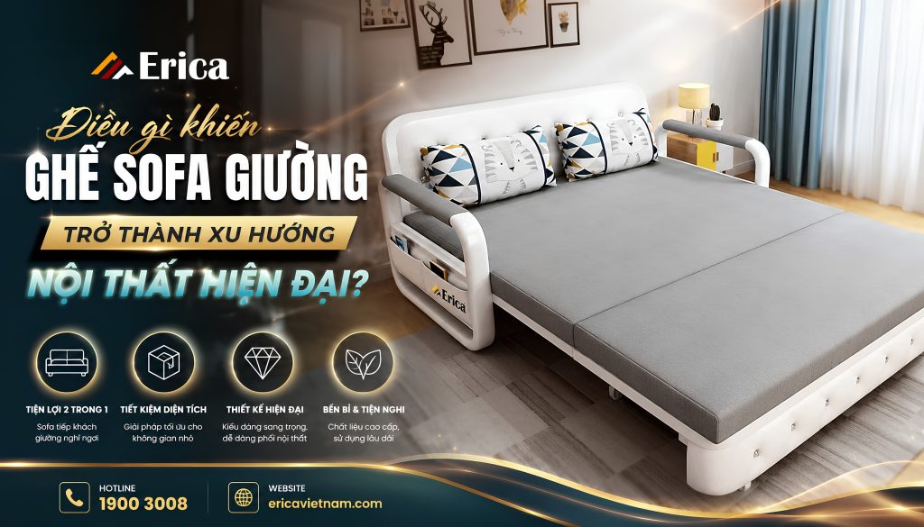 Điều gì khiến ghế sofa giường trở thành xu hướng nội thất?