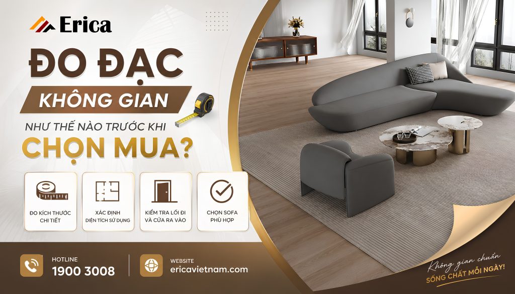 Đo đạc không gian thế nào trước khi mua sofa