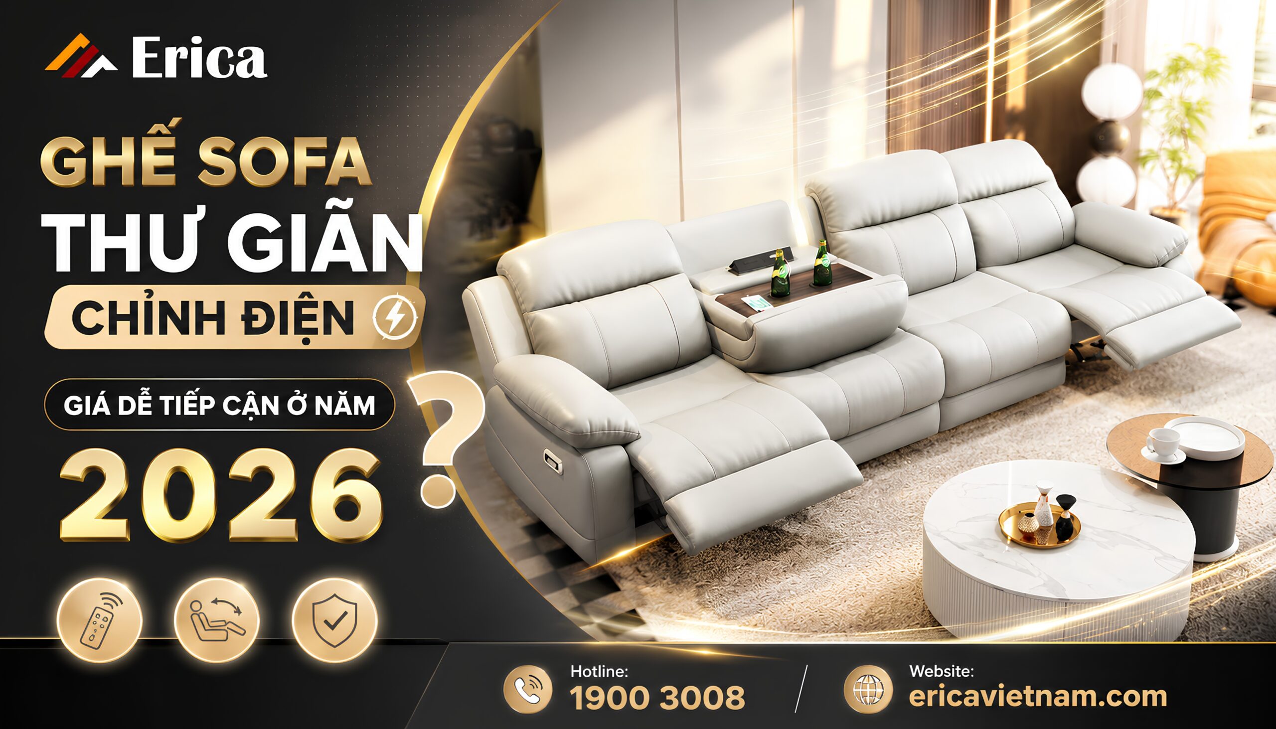 Ghế sofa thư giãn chỉnh điện giá dễ tiếp cận ở năm 2026 không?
