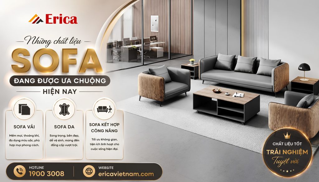 Những chất liệu sofa đang được ưa chuộng hiện nay