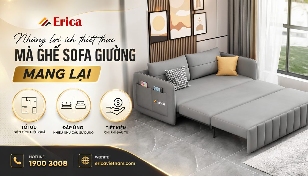 Những lợi ích thiết thực mà ghế sofa giường mang lại