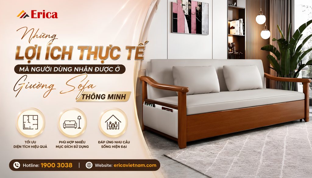 Những lợi ích thực tế mà người dùng nhận được ở sofa giường