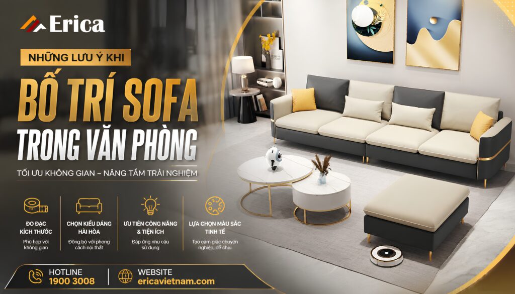 Những lưu ý khi bố trí sofa trong văn phòng